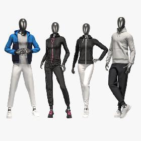 3D model Sport suit set mixed 2